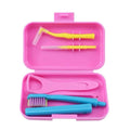 Dental Cleaning Care Kits Orthodontic Oral Care Brush Tongue Scraper Interdental Brush Travel Set Portable Clean Hygiene Case