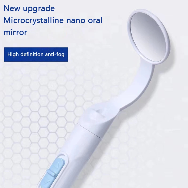 Dental LED Light Mouth Mirror Portable Reusable Dentist Oral Checking Fog Bright Tooth Care Hygiene Clean Instrument