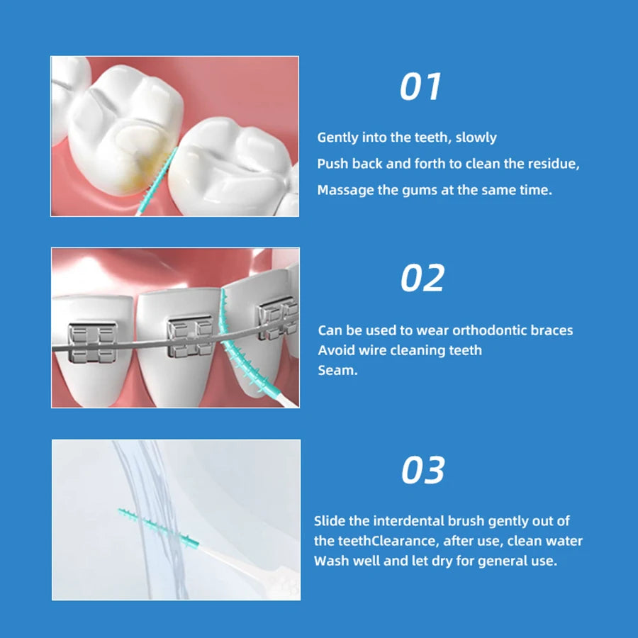Interdental Brush Soft Rubber Teeth Cleaning Tools Dental Cleaning Between Teeth Toothbrush Oral Hygiene Care Tools