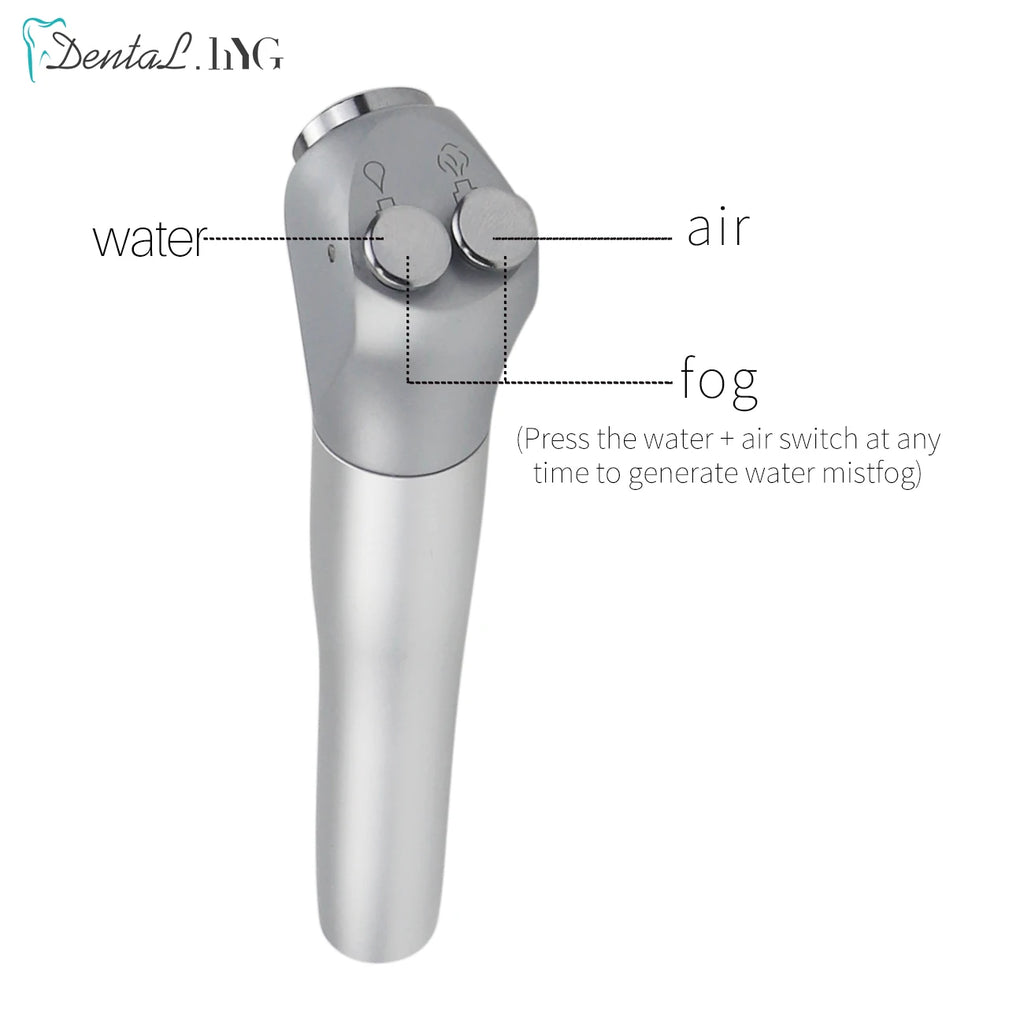 Dental Air Water Syringe 3 Way Syringe Handpiece Teeth Triplex Whitening Handpiece with 2 Nozzles Tips