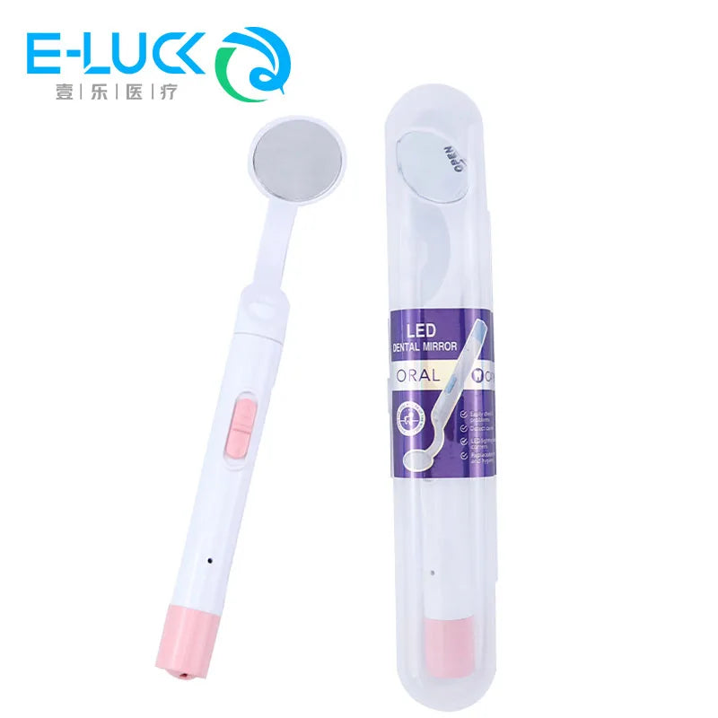 Dental LED Light Mouth Mirror Portable Reusable Dentist Oral Checking Fog Bright Tooth Care Hygiene Clean Instrument