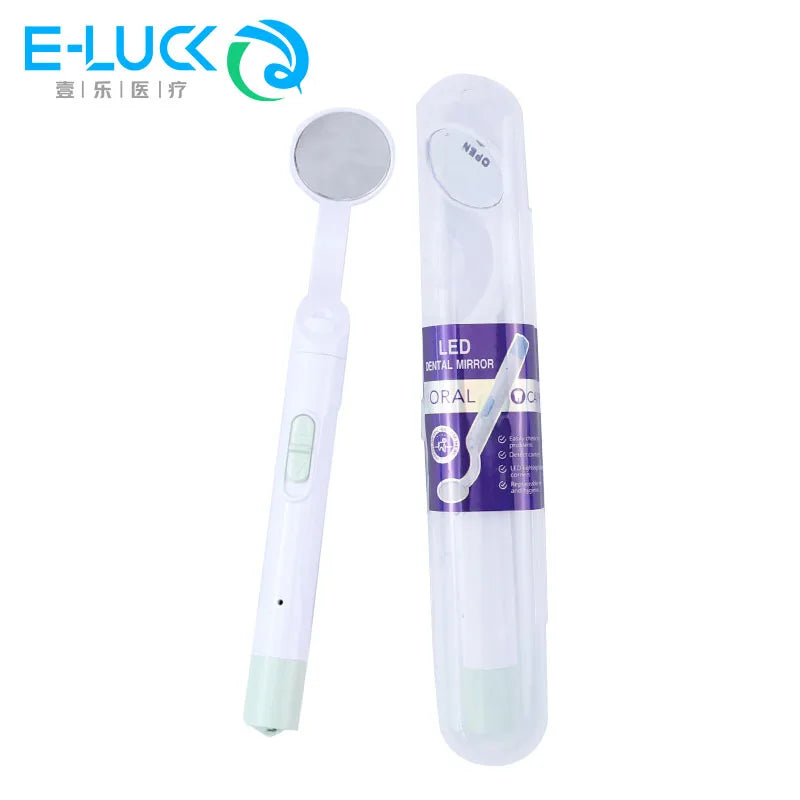 Dental LED Light Mouth Mirror Portable Reusable Dentist Oral Checking Fog Bright Tooth Care Hygiene Clean Instrument